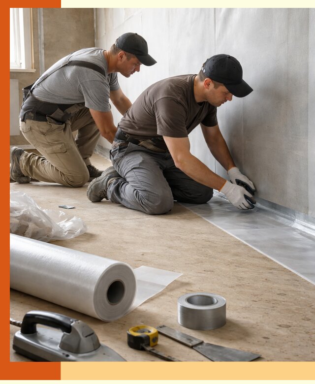 Монтаж пароизоляции для дома и помещений в Краснотурьинске